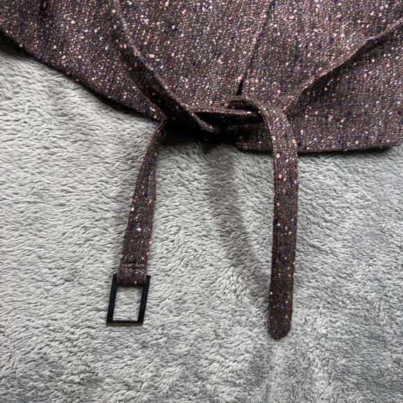 Lafayette 148 New York Tweed Wool Blend Blazer Size 4 Waist Tie Speckled Knit - Picture 10 of 10